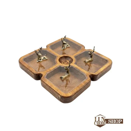 اردو خوری چوبی 4 خانه درب شیشه ای اردوخوری طرح مربع کد 100013